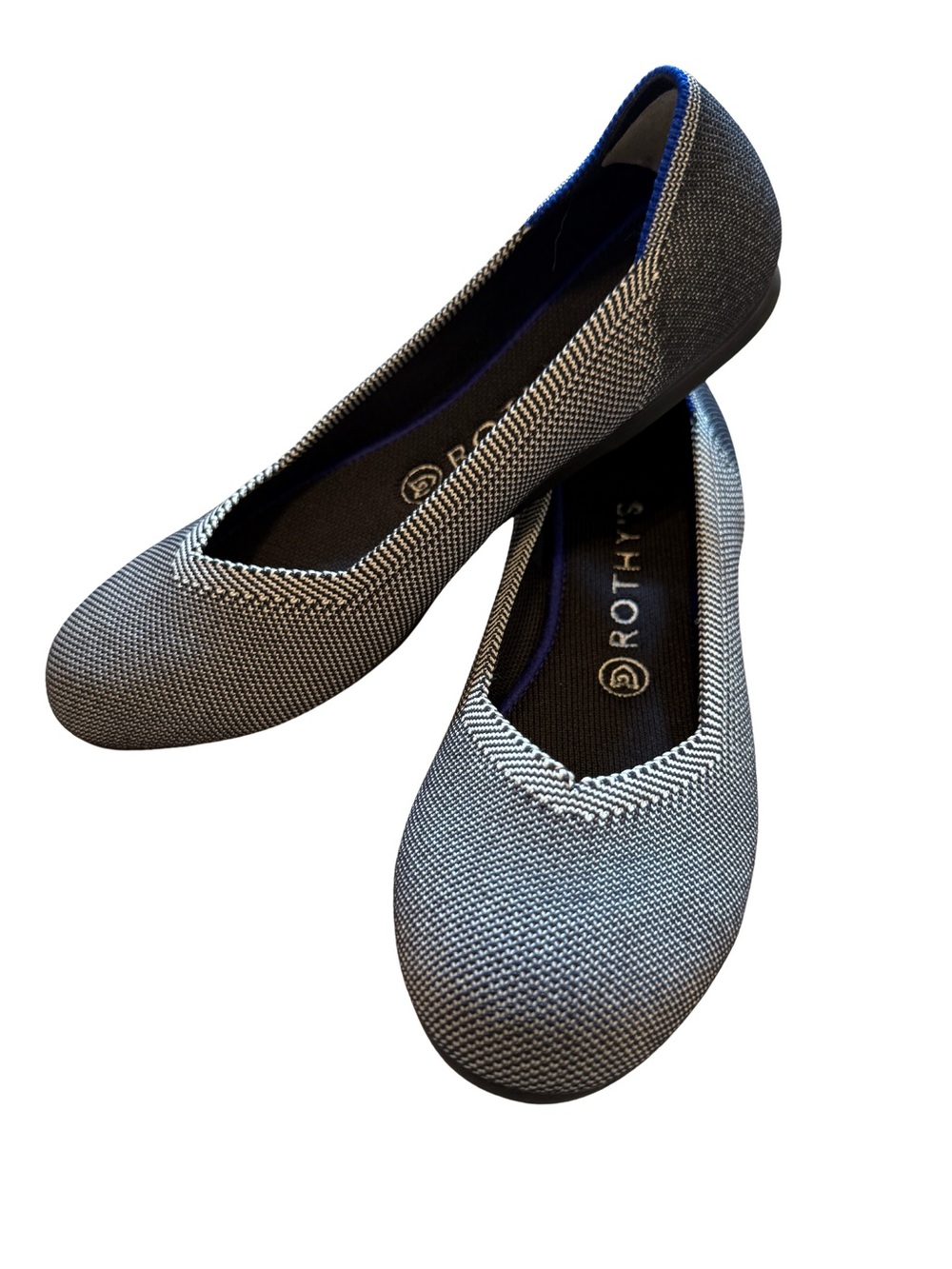 Rothy's The Flat Gray Birdseye Round Toe Flats Comfy 8M